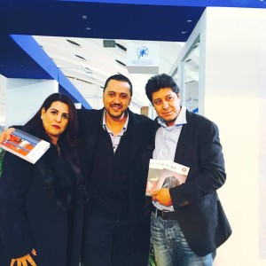 Taha Adnan and Réda Dalil and a fan (left)